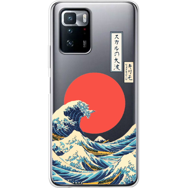Прозрачный чехол BoxFace Xiaomi Poco X3 GT Большая волна в Канагаве