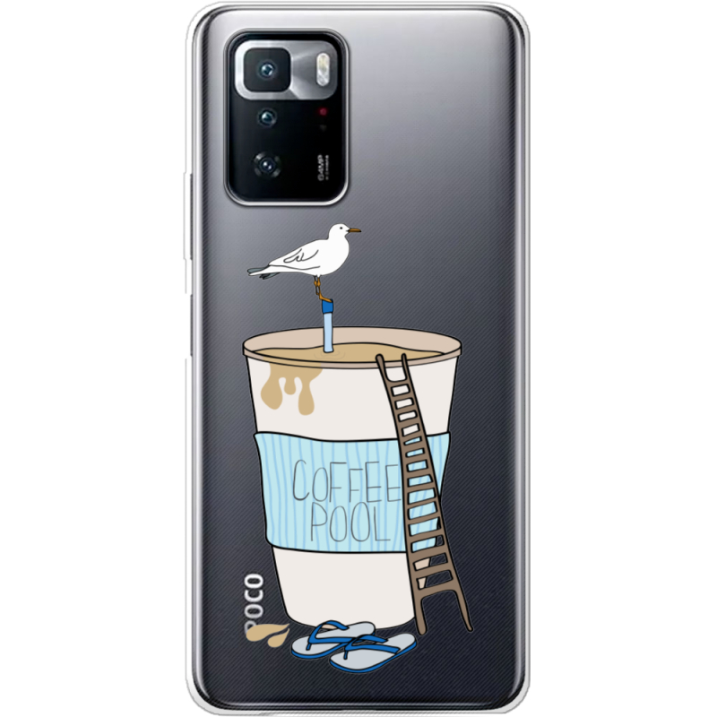 Прозрачный чехол BoxFace Xiaomi Poco X3 GT Segull in Cofee Pool