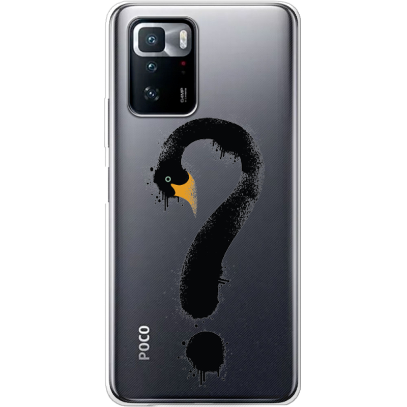 Прозрачный чехол BoxFace Xiaomi Poco X3 GT Swan question