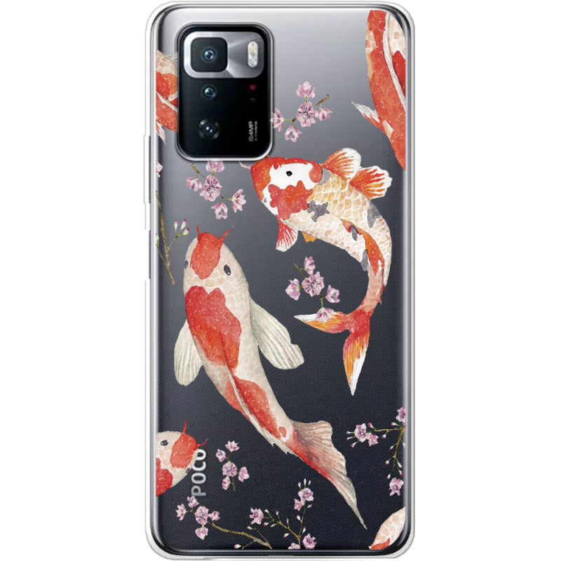 Прозрачный чехол BoxFace Xiaomi Poco X3 GT Japanese Koi Fish