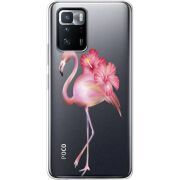Прозрачный чехол BoxFace Xiaomi Poco X3 GT Floral Flamingo