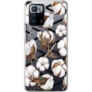 Прозрачный чехол BoxFace Xiaomi Poco X3 GT Cotton flowers