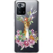 Чехол со стразами BoxFace Xiaomi Poco X3 GT Deer with flowers