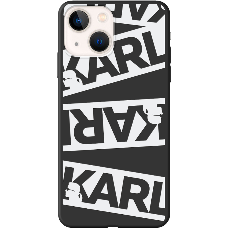 Черный чехол BoxFace Apple iPhone 13 White Karl