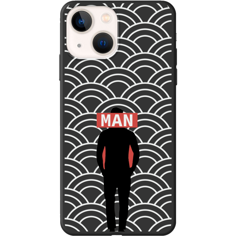 Черный чехол BoxFace Apple iPhone 13 Man Pattern