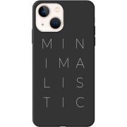 Черный чехол BoxFace Apple iPhone 13 Minimalistic