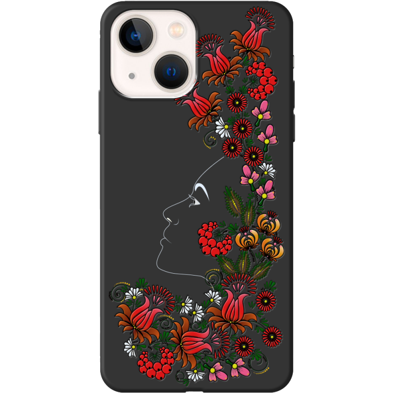 Черный чехол BoxFace Apple iPhone 13 3D Ukrainian Muse