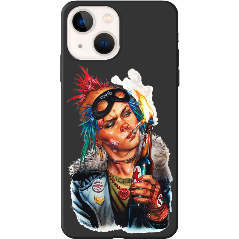 Черный чехол BoxFace Apple iPhone 13 Tanker Girl