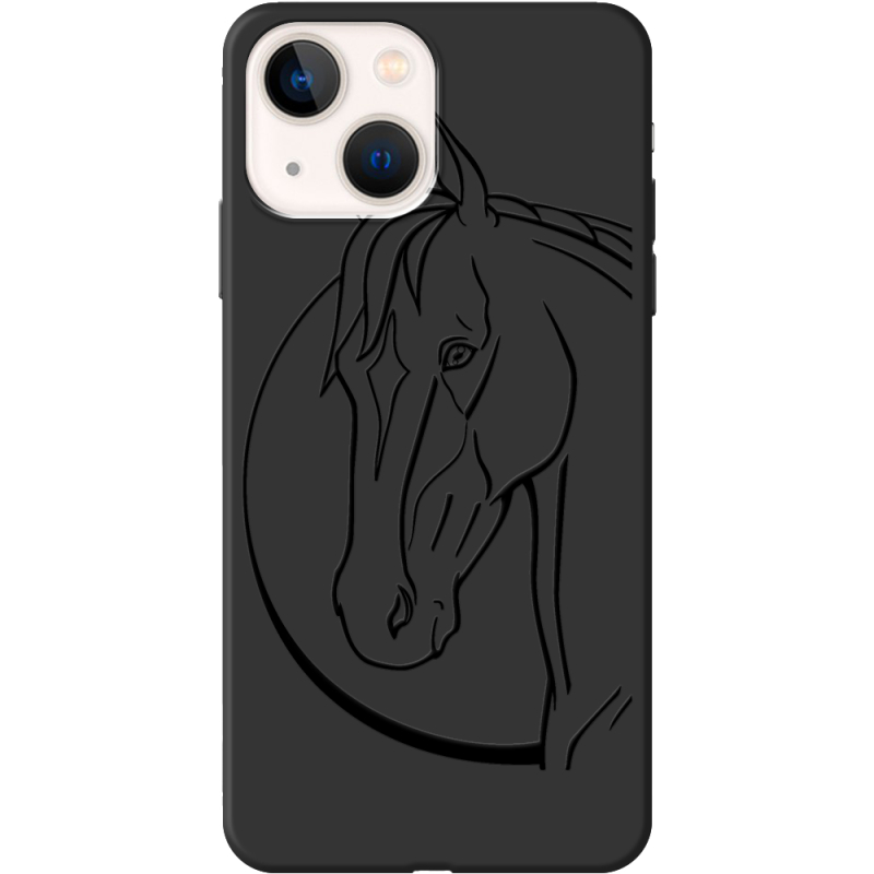 Черный чехол BoxFace Apple iPhone 13 Horse