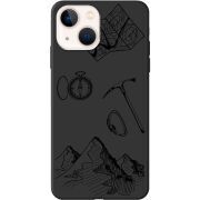 Черный чехол BoxFace Apple iPhone 13 Mountains