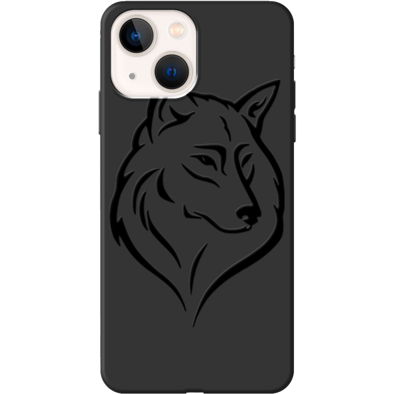 Черный чехол BoxFace Apple iPhone 13 Wolf