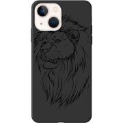 Черный чехол BoxFace Apple iPhone 13 Lion