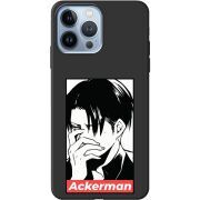 Черный чехол BoxFace Apple iPhone 13 Pro Attack On Titan - Ackerman