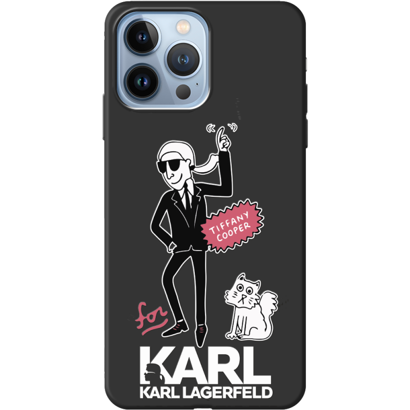 Черный чехол BoxFace Apple iPhone 13 Pro Max For Karl