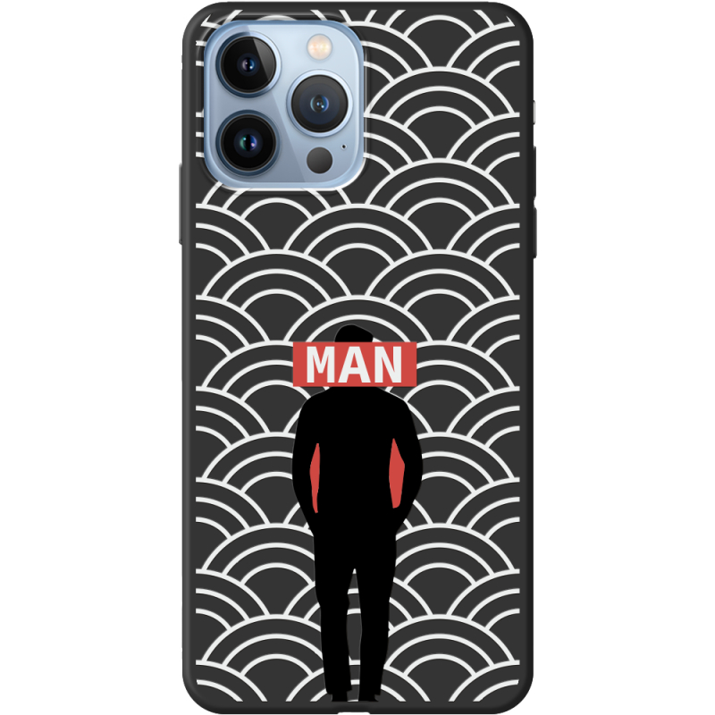 Черный чехол BoxFace Apple iPhone 13 Pro Max Man Pattern