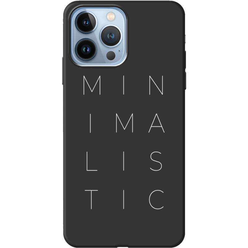 Черный чехол BoxFace Apple iPhone 13 Pro Max Minimalistic