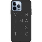 Черный чехол BoxFace Apple iPhone 13 Pro Max Minimalistic