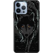 Черный чехол BoxFace Apple iPhone 13 Pro Max Wolf