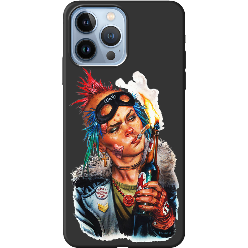 Черный чехол BoxFace Apple iPhone 13 Pro Max Tanker Girl