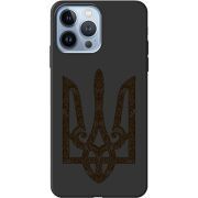 Черный чехол BoxFace Apple iPhone 13 Pro Max Ukrainian Trident