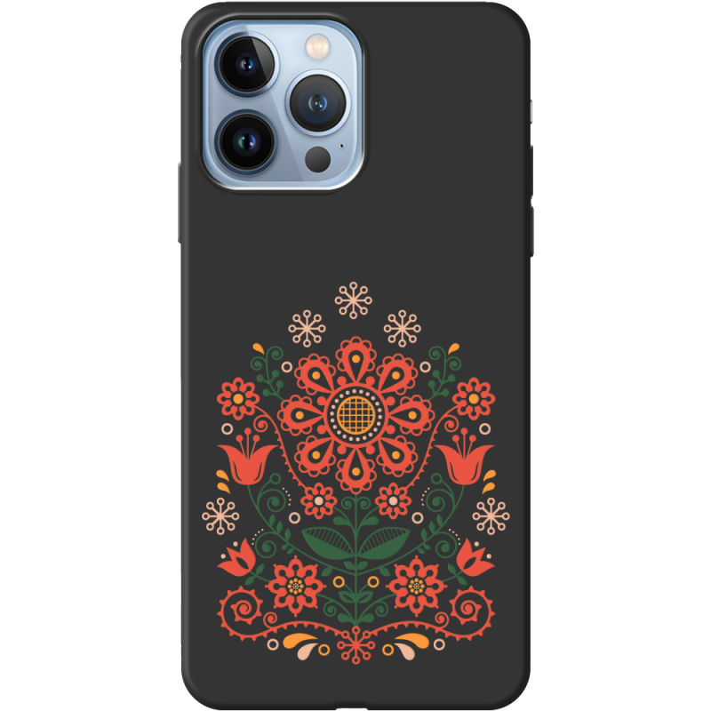 Черный чехол BoxFace Apple iPhone 13 Pro Max Ukrainian Ornament