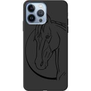 Черный чехол BoxFace Apple iPhone 13 Pro Max Horse