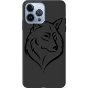 Черный чехол BoxFace Apple iPhone 13 Pro Max Wolf