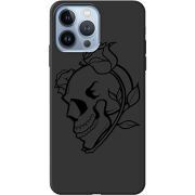 Черный чехол BoxFace Apple iPhone 13 Pro Max Skull and Roses