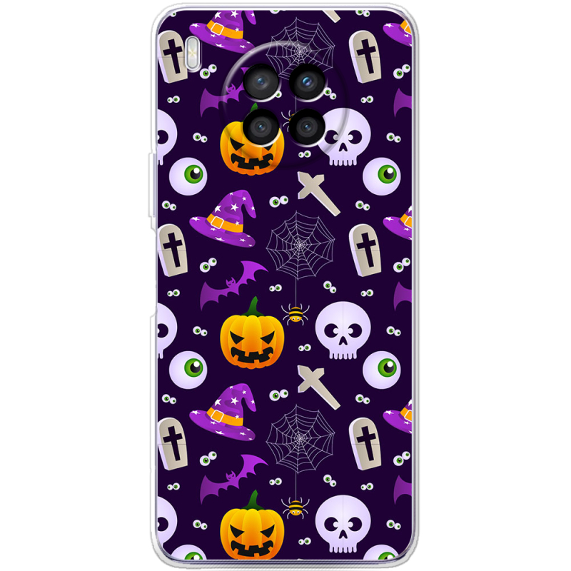 Чехол BoxFace Huawei Nova 8i Halloween Purple Mood
