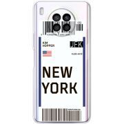 Прозрачный чехол BoxFace Huawei Nova 8i Ticket New York