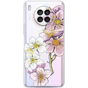 Прозрачный чехол BoxFace Huawei Nova 8i Cherry Blossom