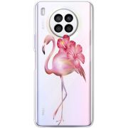 Прозрачный чехол BoxFace Huawei Nova 8i Floral Flamingo