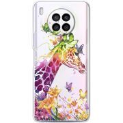 Прозрачный чехол BoxFace Huawei Nova 8i Colorful Giraffe