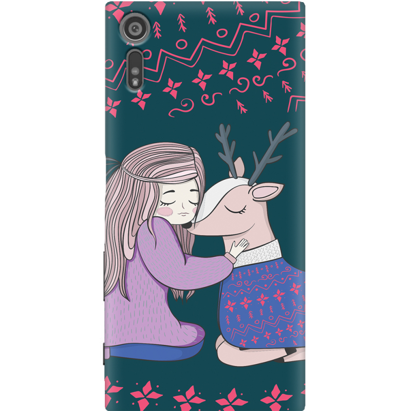 Чехол Uprint Sony Xperia XZ F8332 Girl and deer