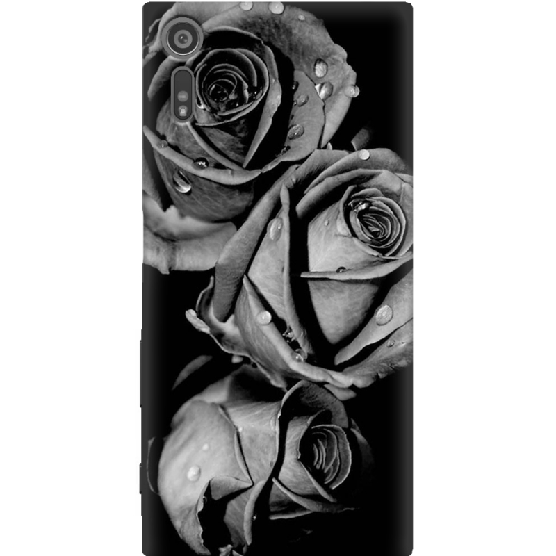 Чехол Uprint Sony Xperia XZ F8332 Black and White Roses