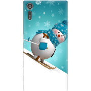 Чехол Uprint Sony Xperia XZ F8332 Skier Snowman
