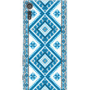 Чехол Uprint Sony Xperia XZ F8332 Блакитний Орнамент