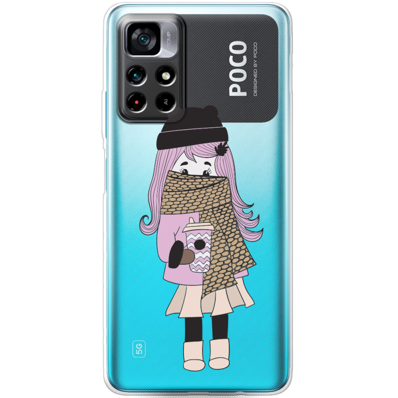 Прозрачный чехол BoxFace Xiaomi Poco M4 Pro 5G Winter Morning Girl