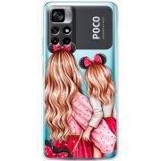 Прозрачный чехол BoxFace Xiaomi Poco M4 Pro 5G Mouse Girls