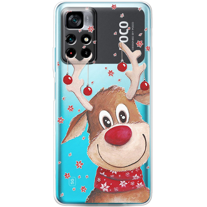 Прозрачный чехол BoxFace Xiaomi Poco M4 Pro 5G Winter Deer