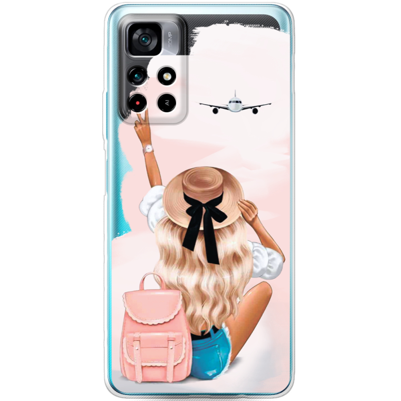 Прозрачный чехол BoxFace Xiaomi Poco M4 Pro 5G Travel Girl