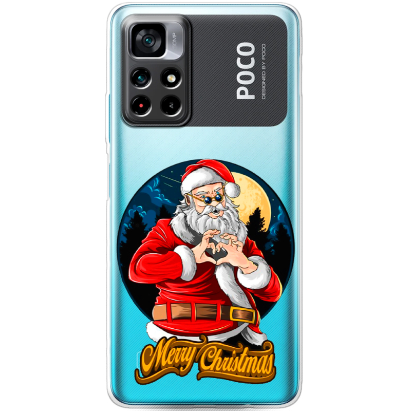 Прозрачный чехол BoxFace Xiaomi Poco M4 Pro 5G Cool Santa