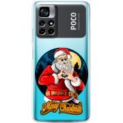 Прозрачный чехол BoxFace Xiaomi Poco M4 Pro 5G Cool Santa