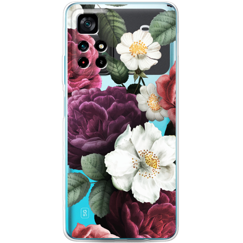 Прозрачный чехол BoxFace Xiaomi Poco M4 Pro 5G Floral Dark Dreams
