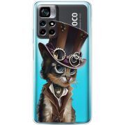 Прозрачный чехол BoxFace Xiaomi Poco M4 Pro 5G Steampunk Cat