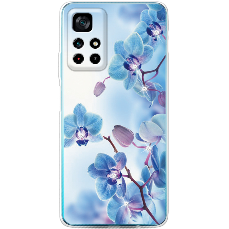 Чехол со стразами BoxFace Xiaomi Poco M4 Pro 5G Orchids