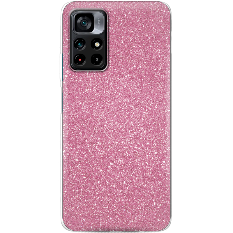 Чехол с блёстками BoxFace Xiaomi Poco M4 Pro 5G Розовый