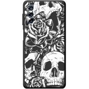 Черный чехол BoxFace Samsung Galaxy M52 (M526)  Skull and Roses