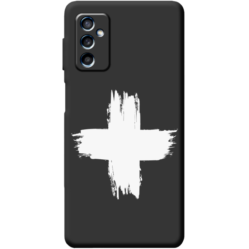 Черный чехол BoxFace Samsung Galaxy M52 (M526)  Білий хрест ЗСУ