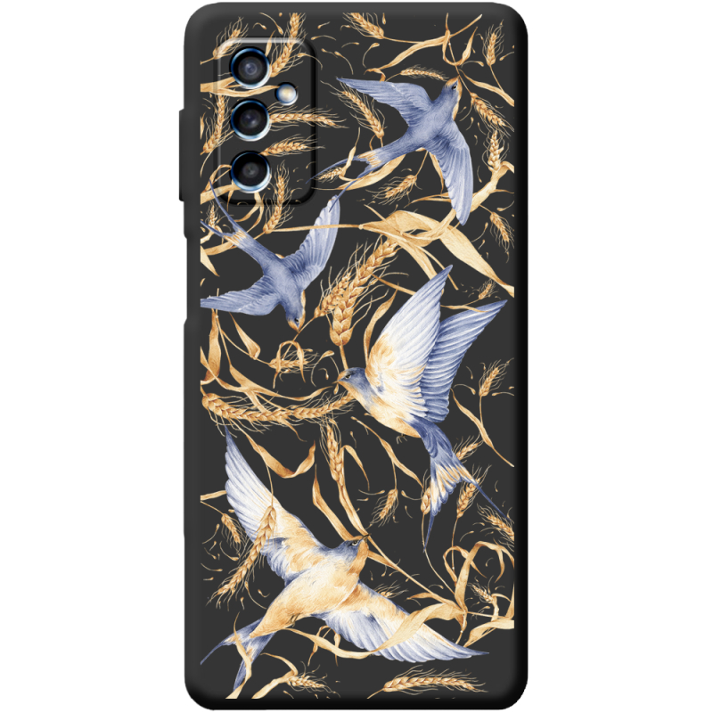 Черный чехол BoxFace Samsung Galaxy M52 (M526)  Ластівки
